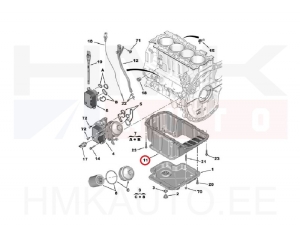 Carter d'huile moteur, supérieur OEM Citroen Jumpy/Peugeot Expert 2016- 1,5-1,6HDI