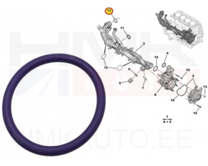 O-ring for coolant pipe OEM Citroen/Peugeot 1,5BlueHDI DV5R