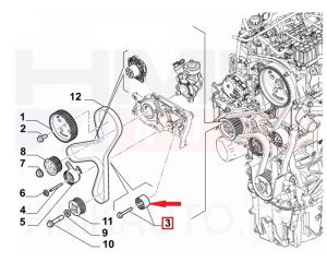 Направляющий ролик ремня ГРМ OEM Jumper/Boxer/Ducato MCA 2,2HDI 2024-