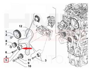 Hammasrihma pingutusrull OEM Jumper/Boxer/Ducato MCA 2,2HDI 2024-