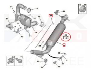 Tahmafilter(DPF/FAP) OEM Jumpy/Expert 2,0HDi EURO6.2 DW10FDCU 2016-