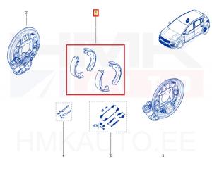 Trummelpiduriklotsid OEM Renault Captur II / Dacia Jogger 2020-  228,6mm