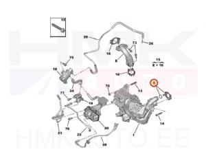 EGR cooler gasket set OEM Citroen/Peugeot 2,2BlueHDI 2020-