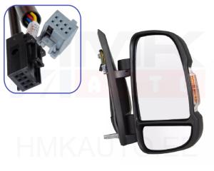 Rear view mirror right electric Jumper/Boxer/Ducato 06- (short arm, W16W, foldable)