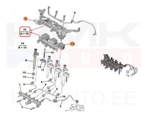 Injector cover with sound insulation OEM Citroen/Peugeot 2,0/2,2BlueHDi