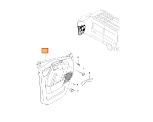 Door trim panel, front left OEM Renault Master III 2018-2019 (black)