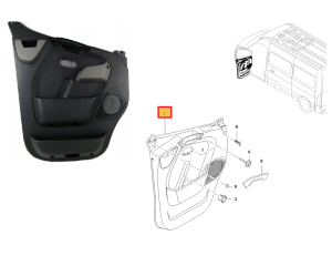 Panneau de garniture porte, avant gauche OEM Renault Master III 2012-2017 (noir-gris)