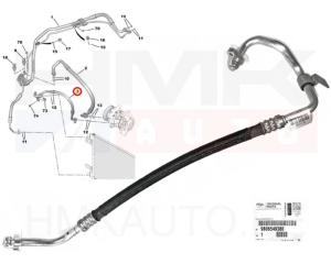 Air conditioning pipe , high pressure OEM Citroen Jumpy/Peugeot Expert 2016-