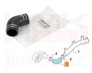 Coolant hose for oil cooler OEM Fiat Ducato 2,3JTD 2011-