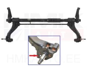 Rear axle, refurbished Renault Kangoo (+ABS)