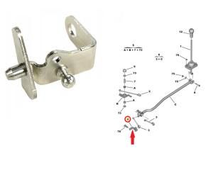 Shift rod support Berlingo/Partner MA gearbox