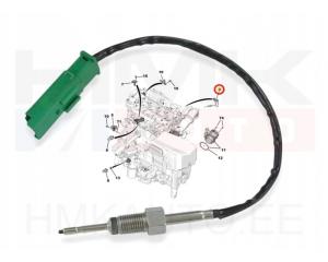 Exhaust gas temperature sensor OEM Citroen/Peugeot/Fiat 2,0/2,2BlueHDI Euro6