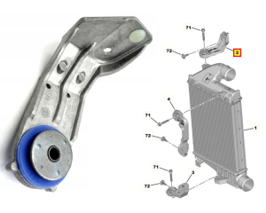 Turbo vahejahuti kinnitusklamber ülemine OEM Citroen Jumpy/Peugeot Expert 2016-