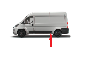 Külgpaneeli eesmine liist vasak OEM Jumper/Boxer/Ducato MCA 2021- L2 (360° Parking)