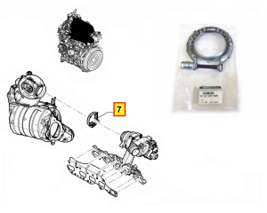 Collier d'échappement (avec joint) OEM Renault Trafic 2,0dCi 2019-