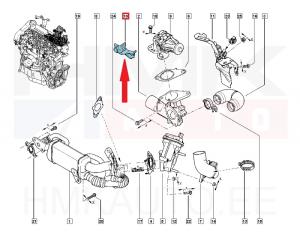 Support du capteur de pression des gaz d'échappement OEM Renault