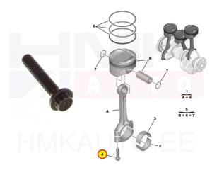 Болт крепления шатуна OEM Citroen/Peugeot 1,2THP  M6,5x1-L35