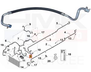 Air conditioning hose, low pressure Renault Trafic III 2014-