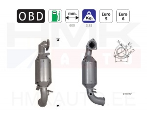 Catalytic converter Citroen C4 Picasso-Spacetourer/ Peugeot 308, 3008, 508, 5008 1,6THP