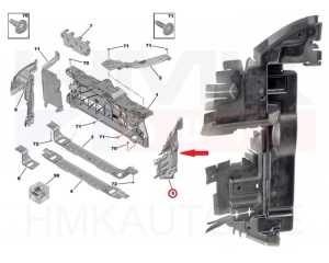 Jahutusradiaatori tuulesuunaja vasak OEM Citroen Jumpy/Peugeot Expert 2016-