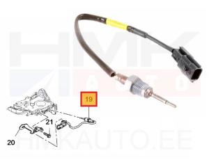 Exhaust gas temperature sensor OEM Renault 1,6dCi