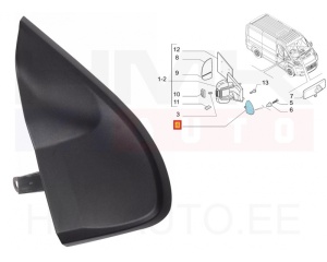 Uksepeegli kolmnurk parem OEM Jumper/Boxer/Ducato 2006-