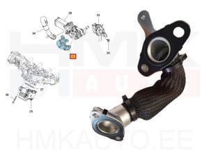 Трубка EGR OEM Renault Master 2,3DCI BiTurbo 2019-  (M9T-716,726)