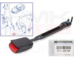 Safety belt buckle front left OEM Megane III