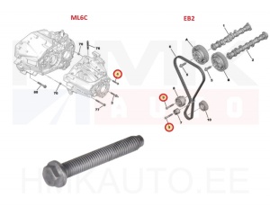 Polt M8x1,25-55 OEM Peugeot/Citroen