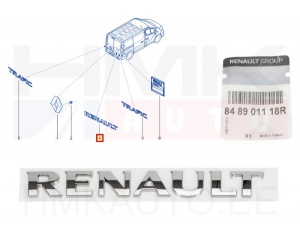 Monogramme "RENAULT" de porte battante arrière OEM Trafic III, Kangoo II, Alaskan