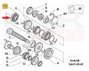 Sünkronisaator 1-2 käik OEM Berlingo,Jumpy/Partner,Expert ML6C 2021-