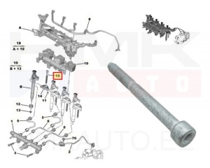 Pihusti kinnituspolt OEM Citroen/Peugeot 2,0-2,2HDI