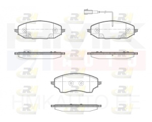 Brake pad set rear Ducato MCA 2021- 15" (electric parking brake)