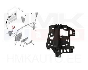 Poignée de porte coulissante intérieure droite OEM Jumpy/Expert 2016-