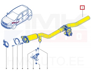 Clapet de gaz d'échappement OEM Dacia Logan, Sandero 1,5DCI
