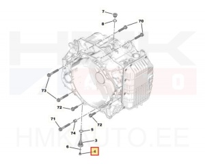 Bouchon d'huile inférieur pour transmission automatique OEM Citroën/Peugeot  AMN8/ATN8