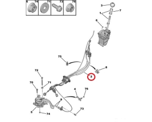 Gear link control cable Citroen Jumpy/Peugeot Expert 07-  ML6C