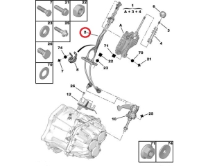 Gear link control cable OEM Citroen Jumper/Peugeot Boxer/Fiat Ducato 3,0HDI 2006-
