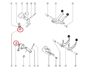 Gear lever needle bearing lower Renault PK5/PK6/PF6