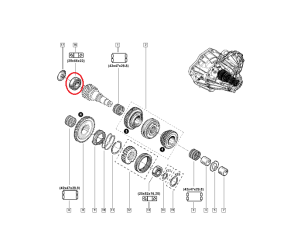 Gearbox bearing 25x66x22 Renault PF6