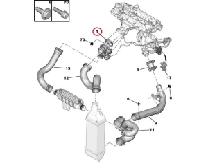 Throttle body valve OEM PSA