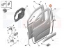 Door edge wetherstrip, front door, rear left OEM Citroen Berlingo/Peugeot Rifter 2022-